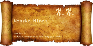 Noszko Ninon névjegykártya